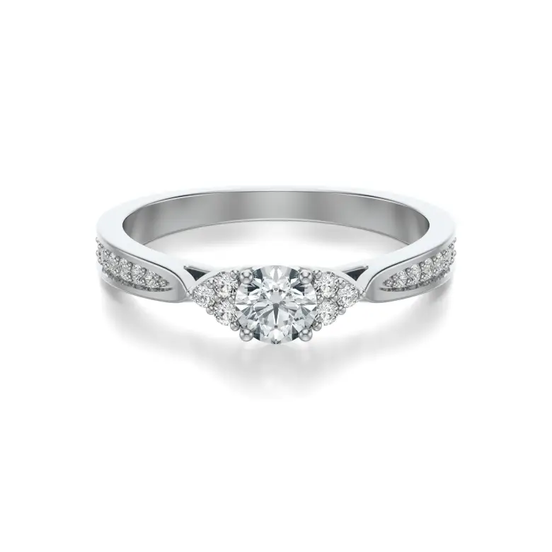 Pierścionek białe złoto z diamentami AJPZ_084